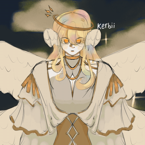 Half body, colored sketch(freebie)